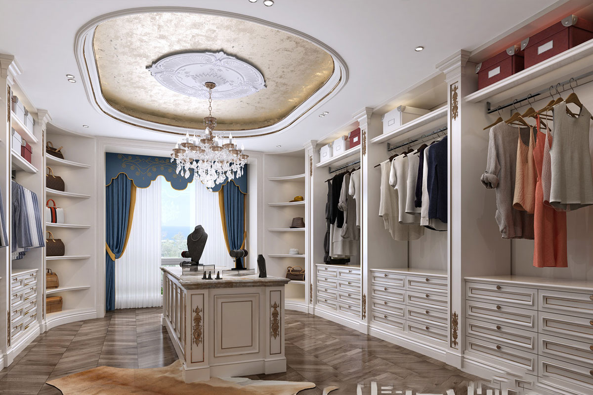 簡歐風格衣帽間